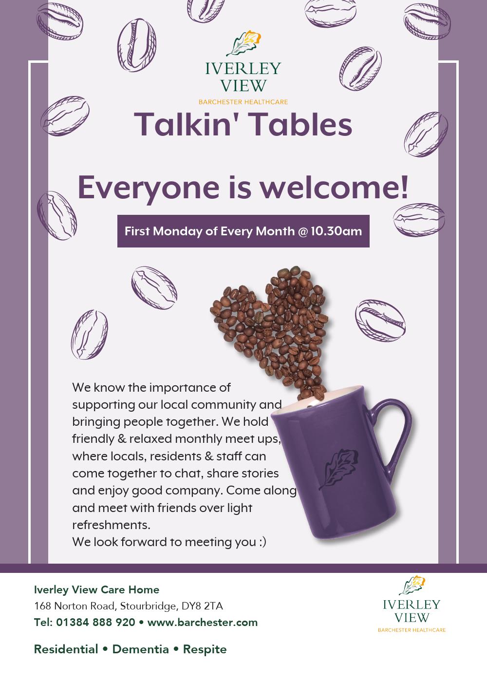 Iverley View Care Home - Talkin' Tables Community Coffee Morning